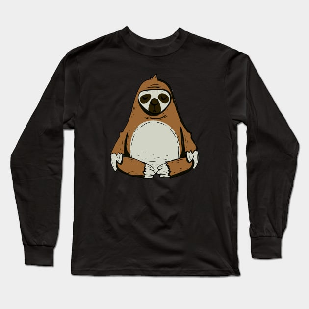 sloth yoga Long Sleeve T-Shirt by lonway